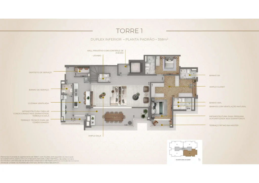 358 m² (Duplex Inferior)