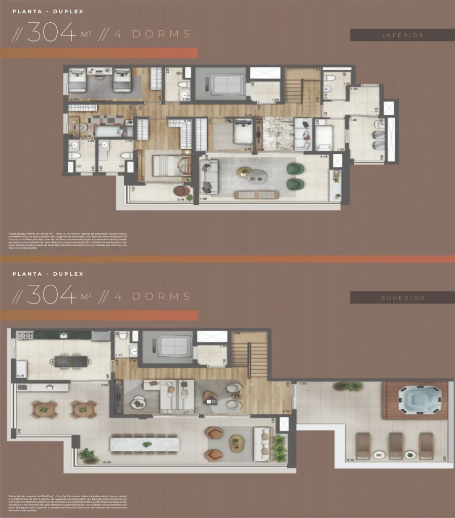 Planta Duplex 304m²