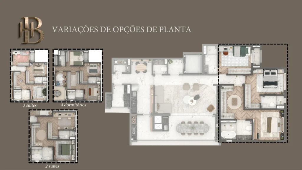 Variações - Número de Dormitórios