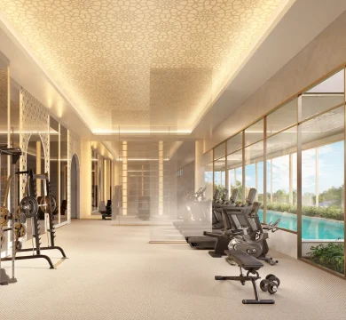 Ilustração Academia e Piscina Coberta