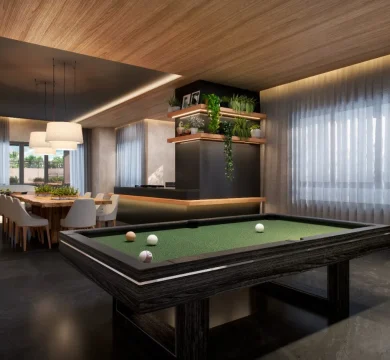 Ilustração Family House - área interna