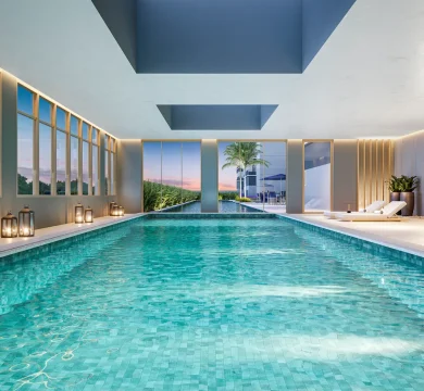 Ilustração Piscina Aquecida