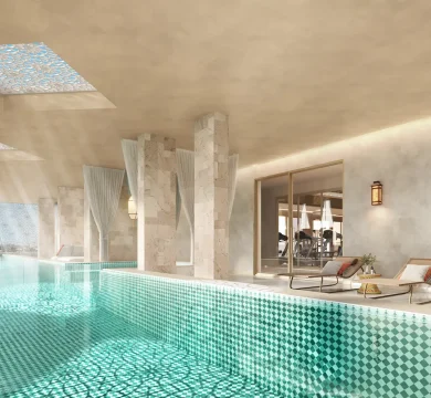 Ilustração Piscina Coberta