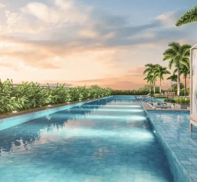 Ilustração Piscina com raia de 40m