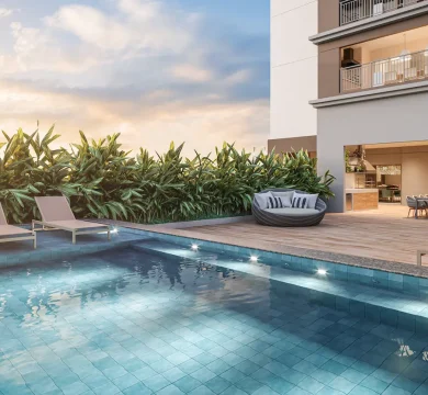 Ilustração Private Pool House - externo