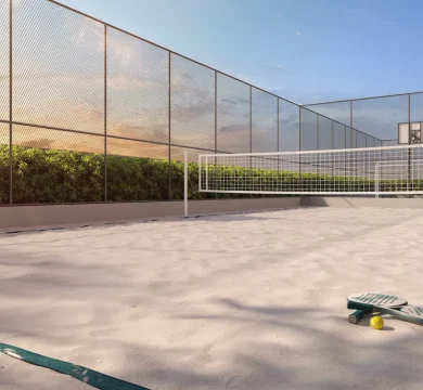 Ilustração Quadra de Beach Tennis