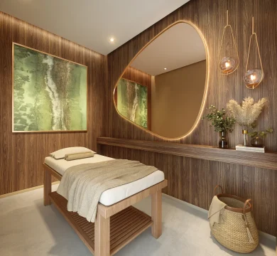 Ilustração Sala de massagem