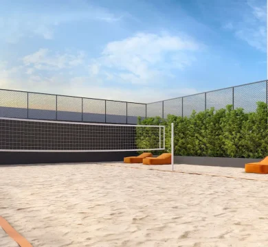 Ilustração Quadra de Beach Tenis
